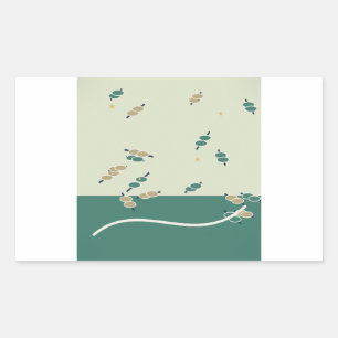 Sticker Rectangulaire Forest Whimsy douce magie forestière