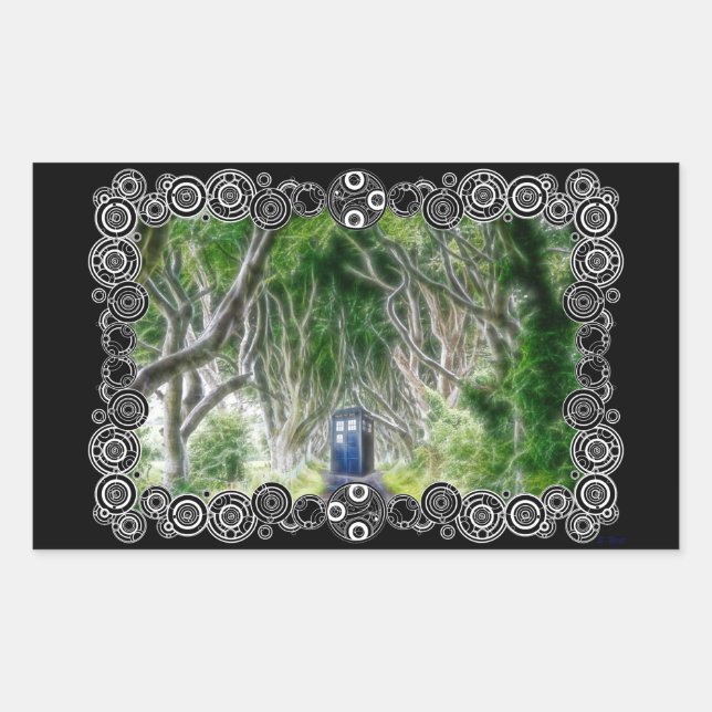 Sticker Rectangulaire Forêt anglaise (Devant)
