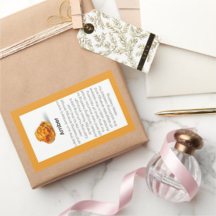 Sticker Rectangulaire Forfait Amber Crystal Signification Bijoux Gemston