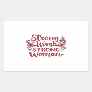 Sticker Rectangulaire Forte utérus Femmes Forte Femmes Uterus Femmes Aut