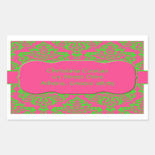 Sticker Rectangulaire Framboise et citron vert
