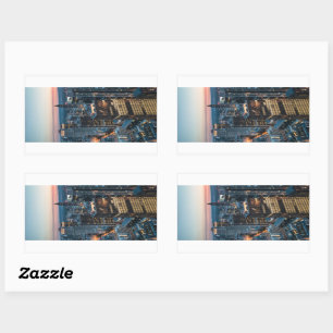 Sticker Rectangulaire Francfort Allemagne