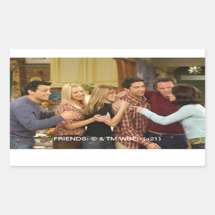 Sticker Rectangulaire FRIENDS™   Étreinte de Thanksgiving de la distribu