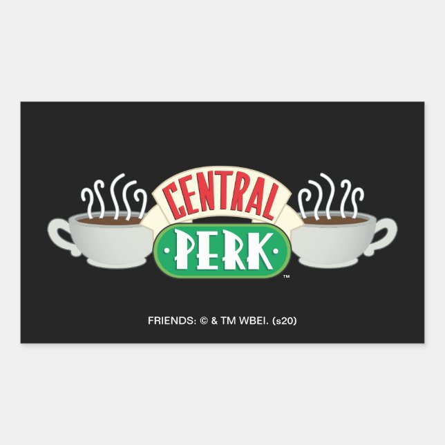 Sticker Rectangulaire FRIENDS™| Logo Central Perk (Devant)