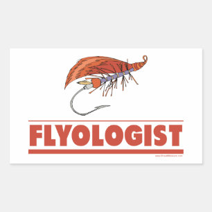 Sticker Rectangulaire Funny Fly Fishing