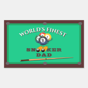 Sticker Rectangulaire Funny Green Pool Table Snooker Papa Fête des pères