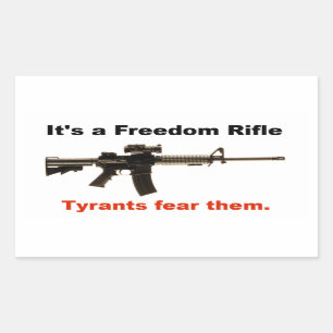 Sticker Rectangulaire Fusil de liberté
