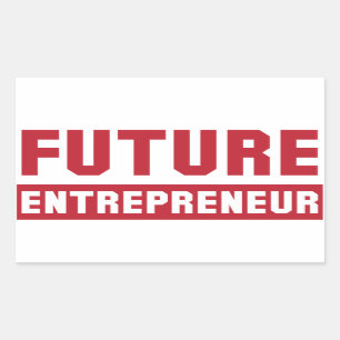 Sticker Rectangulaire Futur entrepreneur, esprit d'entreprise