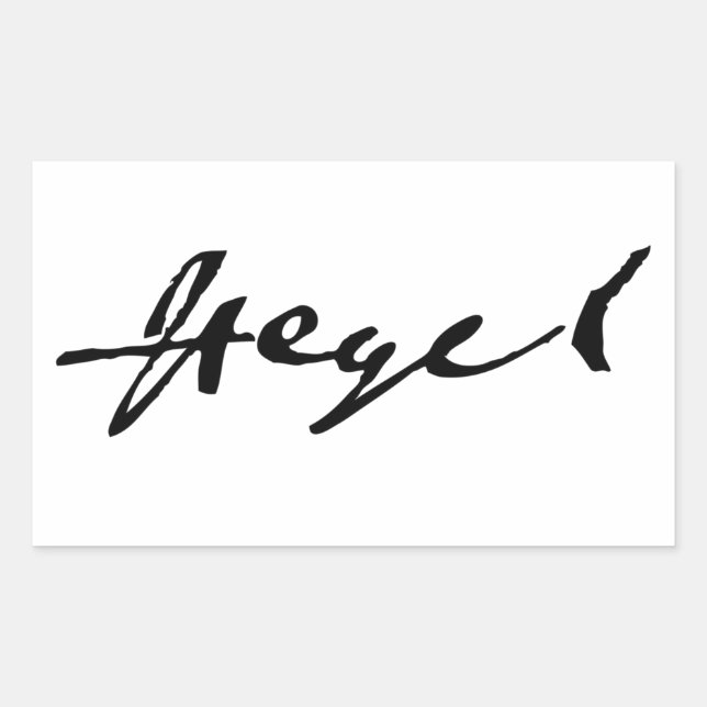 Sticker Rectangulaire G. W. F. Signature de l'aile (Devant)