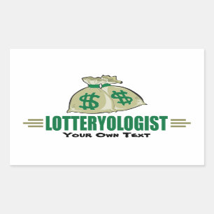 Sticker Rectangulaire Gagnez la Loterie ! Joueur de loterie amusant