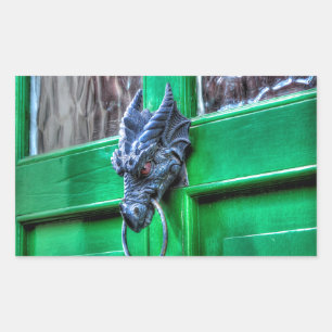 Sticker Rectangulaire Gallois Cast Dragon Head-knocker