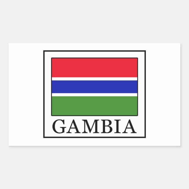 Sticker Rectangulaire Gambie (Devant)