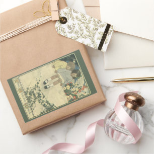 Sticker Rectangulaire Garden Wall Jessie Willcox Smith, Enfants Vintages