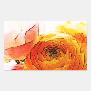 Sticker Rectangulaire Gardenia