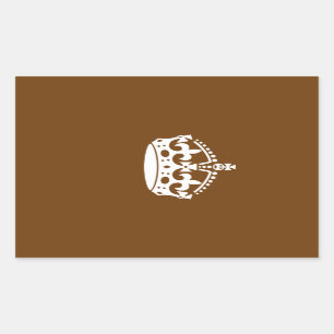 Sticker Rectangulaire Gardez la couronne calme sur le décor Brown