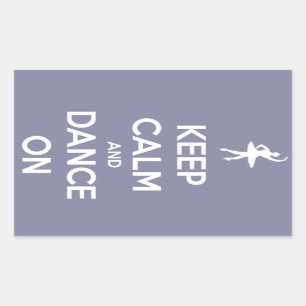 Sticker Rectangulaire Gardez le calme et dansez sur la lavande