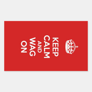 Sticker Rectangulaire Gardez le calme et marchez