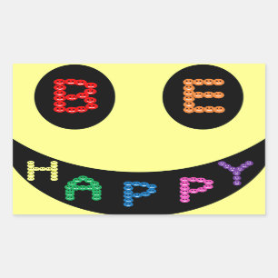Sticker Rectangulaire Gardez votre calme, soyez heureux Destinée
