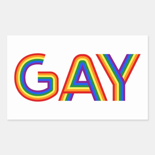 STICKER RECTANGULAIRE GAY (Devant)