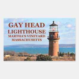 Sticker Rectangulaire Gay Head Lighthouse, Martha's Vineyard MA