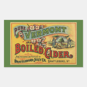Sticker Rectangulaire Gelée de cidre bouilli Vintage Brattleboro Vermont