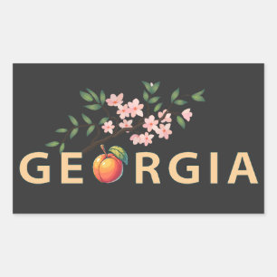 Sticker Rectangulaire Géorgie États-Unis d'Amérique