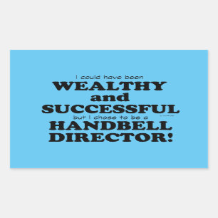 Sticker Rectangulaire Gestionnaire Handbell Wealthy & Succès Rectangulai