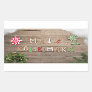 Sticker Rectangulaire Gingerpain de style hawaïen Salutation