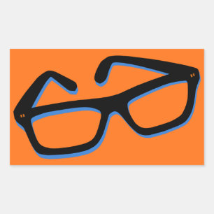 Sticker Rectangulaire Glasses de Cool