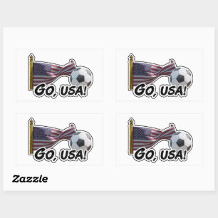 Sticker Rectangulaire Go, Fan de football américain