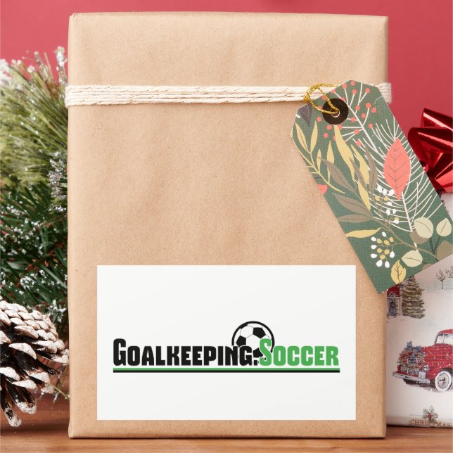 Sticker Rectangulaire Goalkeeper.Sticker de football (vacances)
