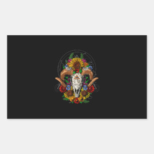 Sticker Rectangulaire Goat Skull