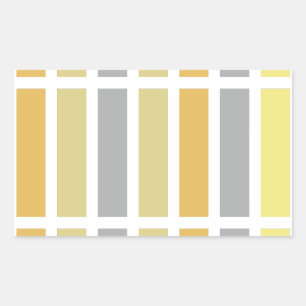 Sticker Rectangulaire Gold Silver Bronze Metal Hues