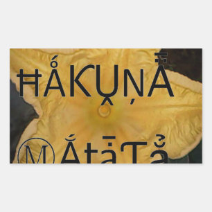 Sticker Rectangulaire Golden Star Hakuna Matata