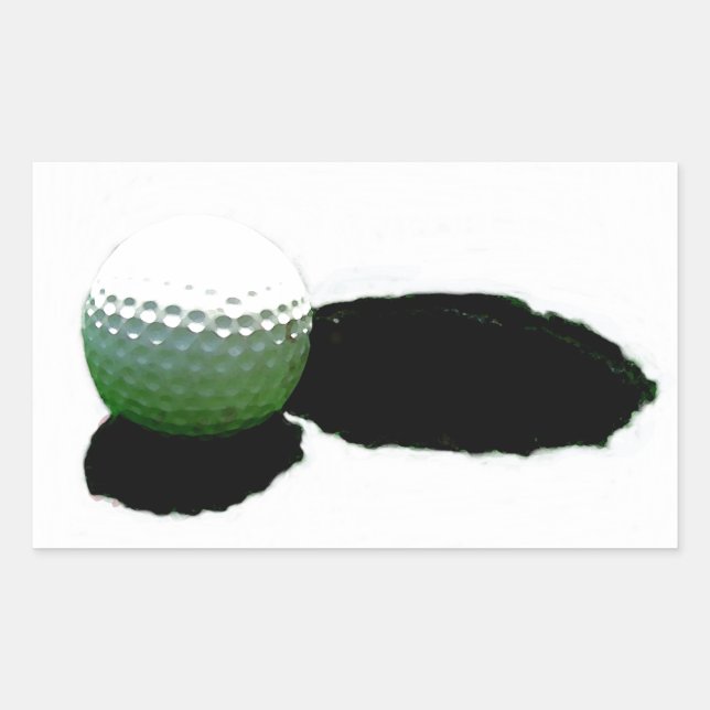 Sticker Rectangulaire Golf Ball & Hole (Devant)