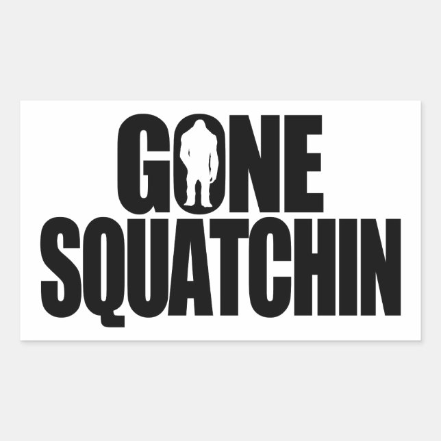 Sticker Rectangulaire Gone Squatchin (Devant)