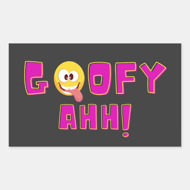 Sticker Rectangulaire Goofy Ahh, goofy ahh beat, (Devant)