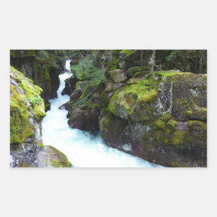 Sticker Rectangulaire Gorge d'Avalanche I au Glacier National Park