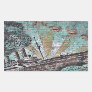 Sticker Rectangulaire Graffiti de bateau