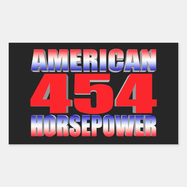 Sticker Rectangulaire grand bloc chevy 454 (Devant)