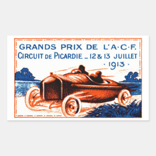 Sticker Rectangulaire Grand Prix automobile de 1913
