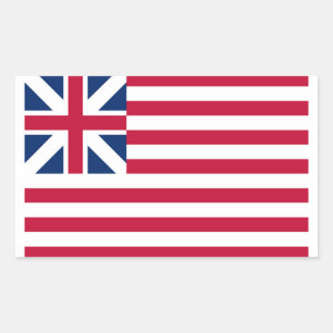 Sticker Rectangulaire Grand Union USA premier drapeau symbole patrioti