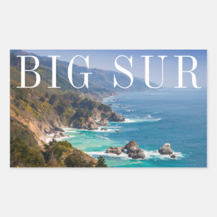 Sticker Rectangulaire Grande Sur côte californienne