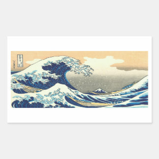 Sticker Rectangulaire Grande vague
