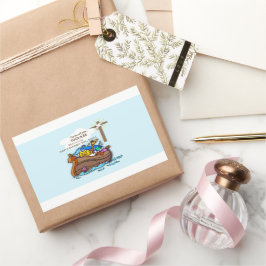 Sticker Rectangulaire Grandson Baptême Noah's Ark Personnalisé
