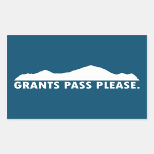 Sticker Rectangulaire Grants Pass Oregon S'il vous plaît