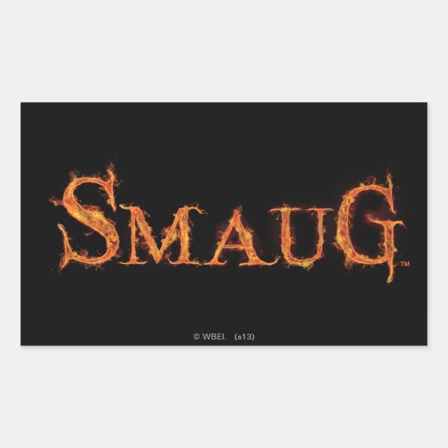 Sticker Rectangulaire Graphique de nom SMAUG™ (Devant)