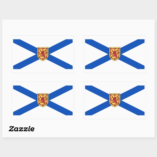 Sticker Rectangulaire Graphique du drapeau de la Nouvelle-Écosse (Feuille)