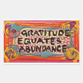 Sticker Rectangulaire Gratitude LuckyPen