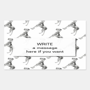 Sticker Rectangulaire Grautiger Doggensilhouette